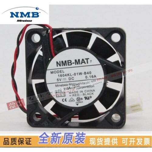 NEW NMB-MAT NMB 1604KL-01W-B40 double ball bearing 4010 5V 0.16A cooling fan