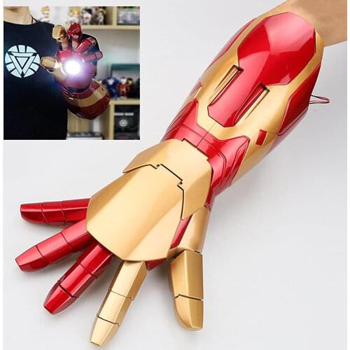 Avengers Marvel Iron Man 1:1 Armor Wearable Arm Helmet Arc FX Wrist Armor Gauntlet MK42 Gloves Cos Model Figure for Man Gift
