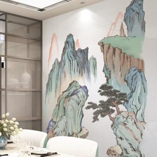 Landscape Painting Wall Stickers Watercolor Home Office Decor Wallpaper Home Decoration Decals Living Room Aesthetic Room Decor