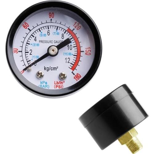 Air Compressor Pneumatic Hydraulic Fluid Pressure Gauge 0-12Bar 0-180PSI New