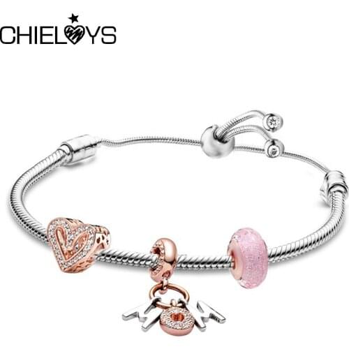 Silver Plated Adjustable Snake Chain Charm Bracelet With Life Of Tree Pendant Beads Bracelet For Women Men Jewelry Pulsera