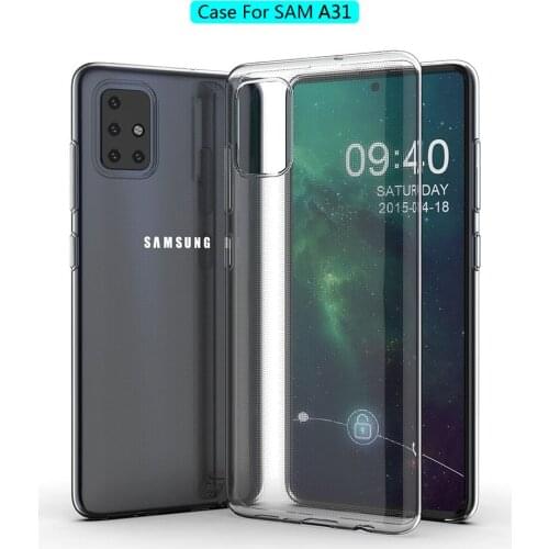 Clear Case for Samsung A31 Transparent Soft TPU Clear Shockproof Phone Case for Samsung Galaxy A31 2020 Protection Cover
