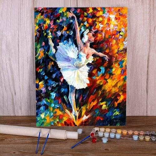 Dance The Soul Paint By Numbers Set Oil Paints 40*50 Canvas Painting Home Decoration For Kids Wholesale Handiwork Art
