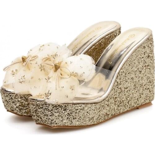 Summer Woman Shoes Women Flower Summer Sandals Slipper Indoor Outdoor Flip-flops Beach Shoes Ladies Platform Slipper