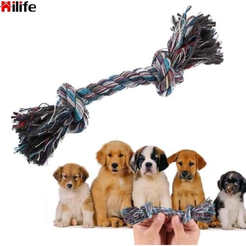 Dog Cotton Chew Knot Toy Dog Toys Puppy Accessories Durable Braided Bone Rope Fun Playing R ope Ball Outdoor Traning Ball