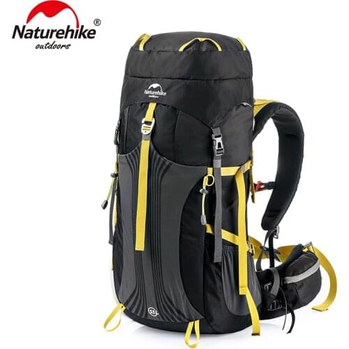 Naturehike ultralight professional climbing backpack big capacity camping hiking backpack waterproof bags for mountaineering