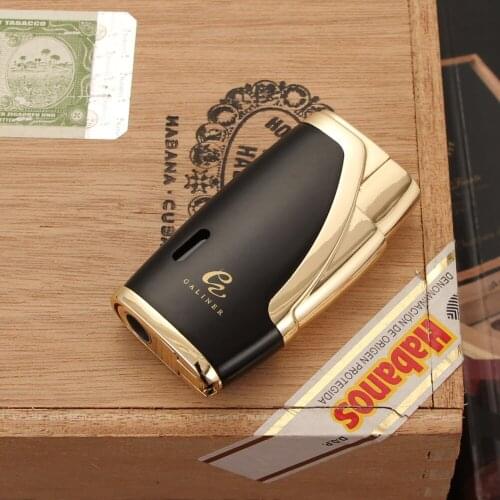 Galiner Windproof Cigar Lighter Gas Butane Jet Lighter Torch Cigarette Lighters With Punch Portable Smoking Accessories