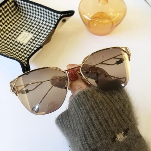 High Quality Square Sunglasses Women Brand Designer Half Frame Cat Eye Sun Glasses Featured Legs Sunglasses For Men Unisex UV400