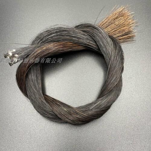 High grade 10 hanks 85cm violin bow horse hair natural black A