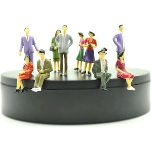 6CM architecture model Building Layout Model People Train 1/30 Scale Painted Figure Passenger