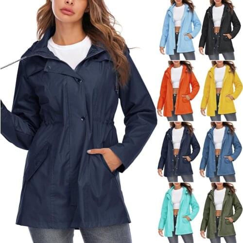 Women Waterproof Outdoor Camping Hiking Climbing Jacket Coat Women Solid Rain Outwear Windbreaker Sports Apparel Tracksuit