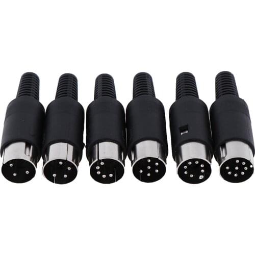 1Pc High Quality Male/Female DIN Plug Socket Connector Chassis Cable Mount 3/4/5/6/7/8 PIN New