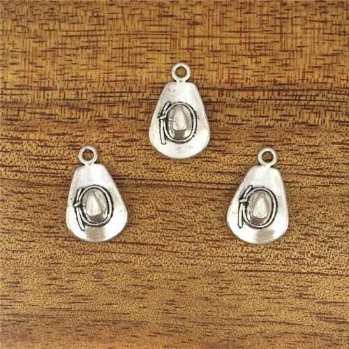 10pcs Cowboy Hat Charm Antique Tibet 3D Cowboy Hat Charm Pendant Bracelet Necklace Product 20*12mm