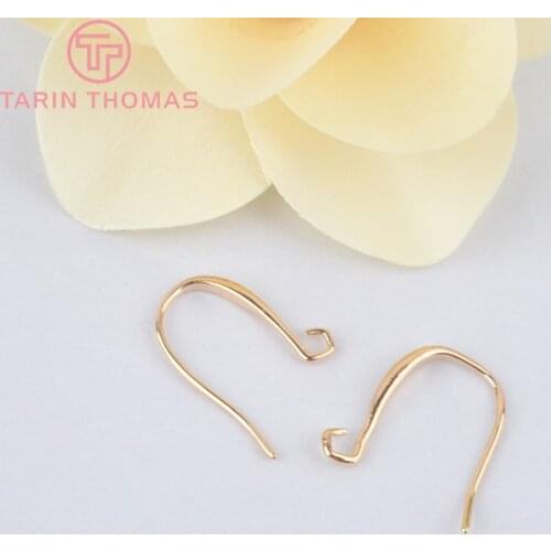 10PCS Height 18MM Champagne gold or Silver Color Brass Earring Hooks Diy Jewelry Findings Accessories Wholesale