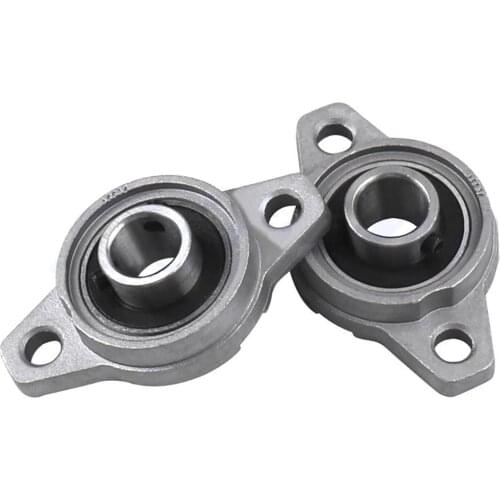 2pcs/set 12mm Diameter KFL001 Zinc Alloy Pillow Block Bearing Flange Rhombic Bearing Housings with pillow block
