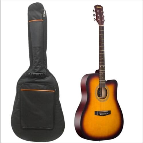 41 inch cotton Guitar Bag Reinforced Waterproof Zipper Oxford Cloth Full Size Cover Soft Interior Pockets Thicken Padded Protect
