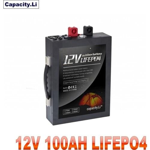 12v lifepo4 100ah battery pack with built-in BMS lithium battery for marine electric motor and RV battery marine golf cart