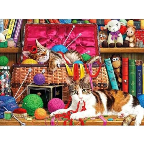 Diamond Painting Cat Full Square Diamond Embroidery Animals Picture Of Rhinestone Cross Stitch Diamond Mosaic Handwork