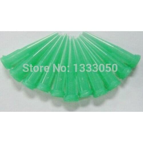 Free Shipping 100x Green 18 Gage Tapered Tip Plastic Needles for Dispenser Controller