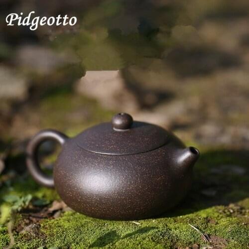 Free Shipping 200ML Xi Shi Purple Clay Teapot Genuine Black Zhu Clay Pot All Handmade Chinese Kung Fu Tea Gifts Wholesale