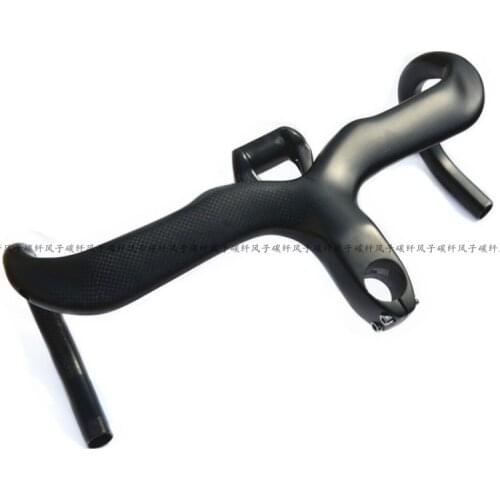 Free shipping Full carbon fiber road bike integrated bent handlebar/internal routine bent bar 28.6mm*400/420/440mm