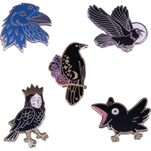 Six of Crows No Mourners No Funerals Enamel Brooch Pins Metal Badges Lapel Pin Brooches Jackets Fashion Jewelry Accessories