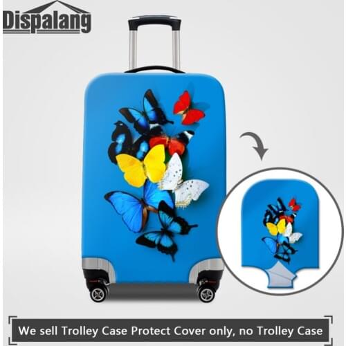 Dispalang Animals Travel on Road Luggage Cover Butterfly Print Suitcase Protective Cover For 18-30 inch Trolley Case Dust Cover
