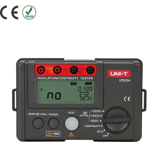 UNI-T UT502A UT-502A Digital Insulation Resistance Meter Tester Megohmmeter Highly Voltmeter Continuity Tester w/LCD Backlight