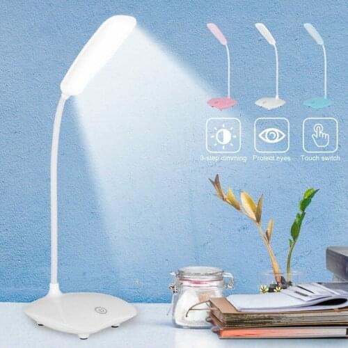 Touch Switch Design 360degree Adjustment of Three-level Brightness USB Charging and Plugging Dual-use Eye Protection Memory Lamp