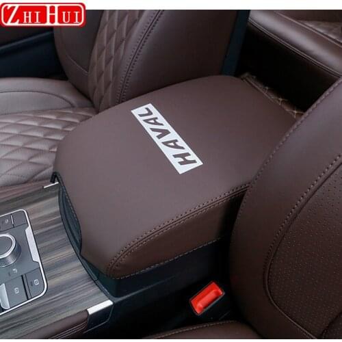 For Great Wall Haval Hover H9 2015-2020 Car Styling Interior Armrest Anti-dirty Pad Cover Sticker PU Leather Cover Accessories