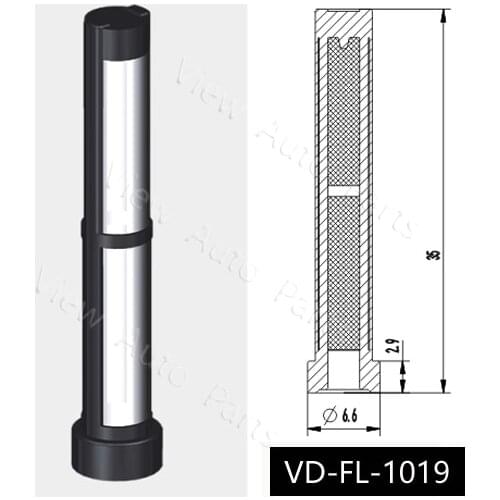 10pcs Fuel Injector Filter Stainless steel mesh strainer Wholesale top feed mpi auto parts Size 35*6.6*2.9mm VD-FL-1019