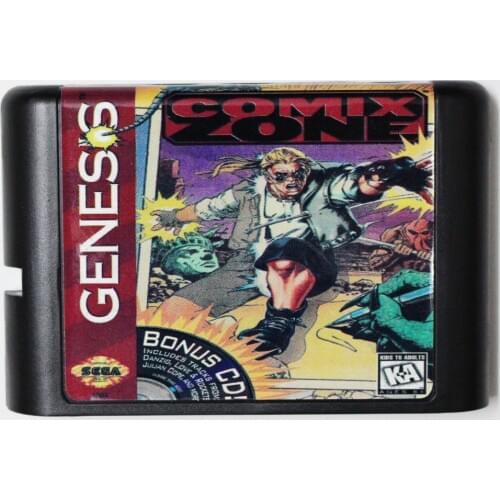 Comix Zone Game Cartridge Newest 16 bit Game Card For Sega Mega Drive / Genesis System