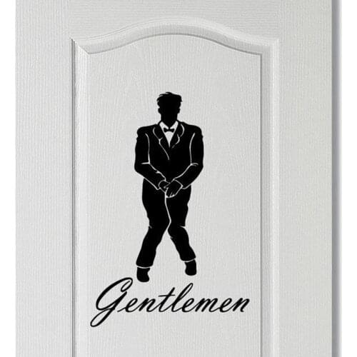 Interesting Gents Bathroom Toilet WC Sign Wall Door Vinyl Decal Stickers 2WS0039