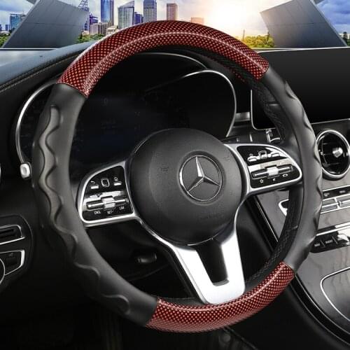 Leather Car Steering-wheels Cover 37 38cm 15" for Mercedes-Benz GLK GLE GLS GL ML GLC Class GLK260 GLC200 LG350 ML300 GL3320 GLS