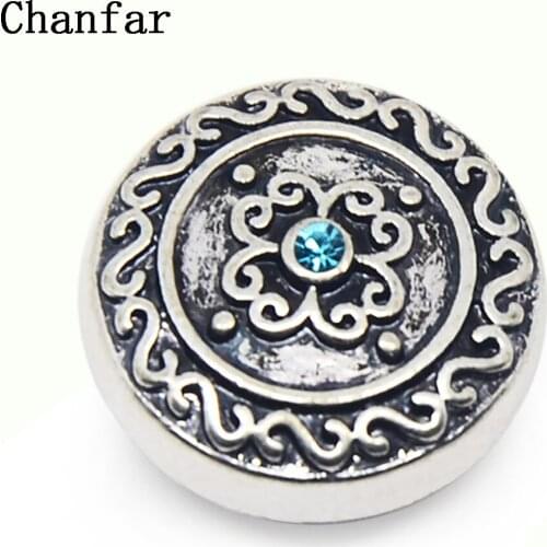 Round DIY Snap Button Charm For leather Bracelet