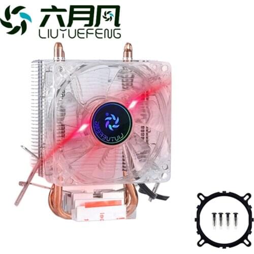 LIUYUEFENG CPU Cooler Fan 80mm PWM 3Pin 2 Heat Pipes Cooler for LGA 775 115x 1366 2011 1200 AM2+ AM3+ AM4 Efficient Cooling