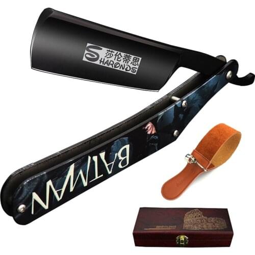 Retro vintage razor set mens sharp razor razor barber shop shaved head face repair knife