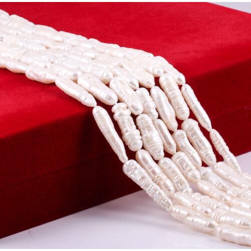 Irregular Microscler Freshwater Pearl Loose Beads 36 Cm For DIY Bracelet Earring Necklace Sewing Craft Jewelry Accessory