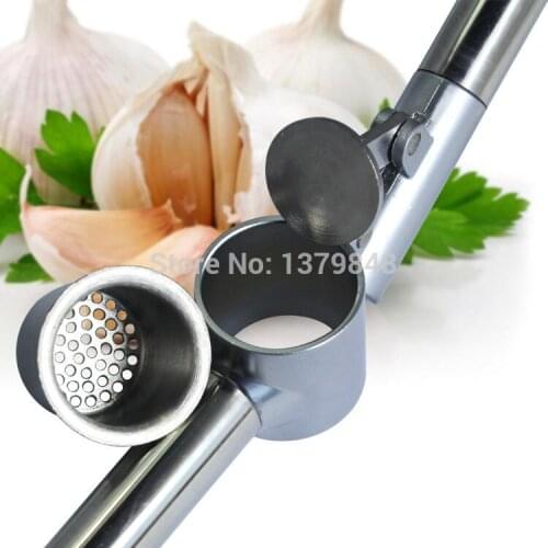 Stainless Steel Garlic Press Crusher Mincer Garlic Twist Masher Squeezer Garlic Juicer Kitchen Tool