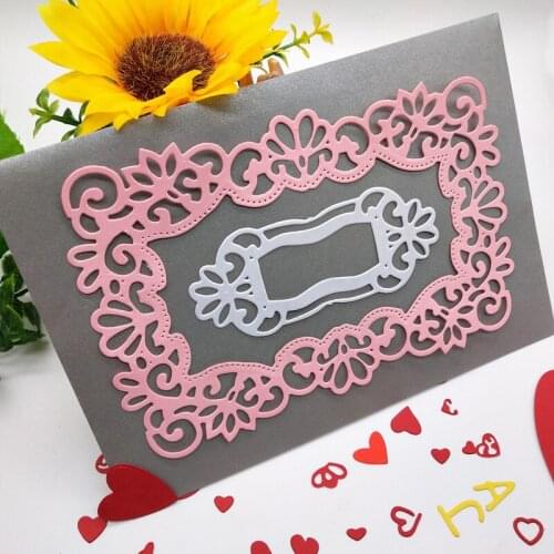 17*11.3cm hollow rectangle New Metal Cutting Dies New Stencils for DIY Scrapbooking Paper Cards Craft Making Craft