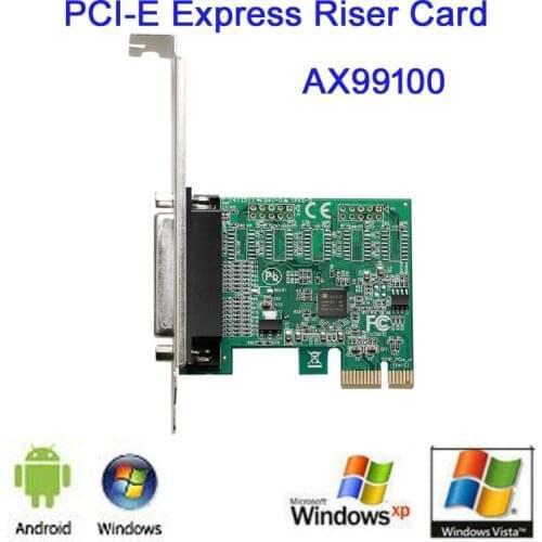 PCI-E Parallel port card Printer connector Controller Card ASIX/AX99100-1P chipset Expansion Riser cards with adapters converter