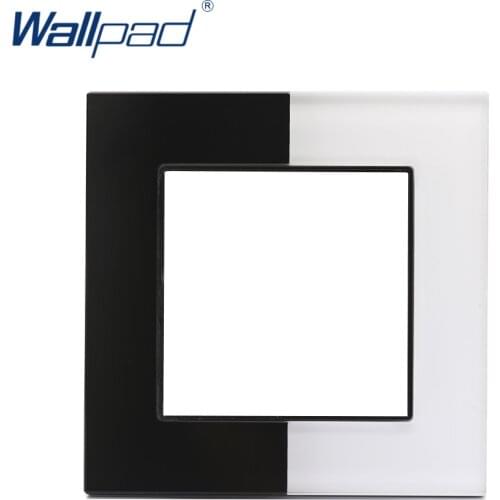 Wallpad Luxury Piano Glass Panel Tempered Glass Black and White Double Color Frame Hotel Panel Panel Only