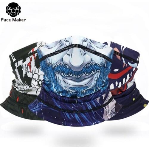 Cycling scarf bib Bicycle Ski Skull Half Face Mask Ghost Scarf Festival Skull Masks Skeleton Magic Multi Use Neck Warmer COD