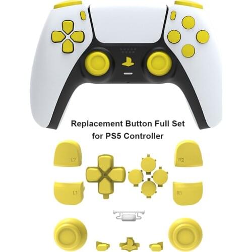 For DualSense Replacement D-Pad R1 R2 L1 L2 Triggers Share Options Face Button Thumbsticks Set for PlayStation 5 PS5 Controller