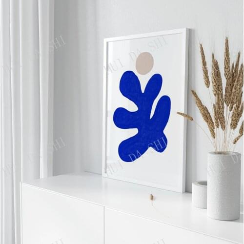 Modern Abstract Art Print, Floral Art, Printable Art, Gallery Wall Art, Minimal Prints, Modern Wall Art, Prints, Blue Wall Art