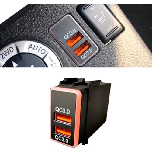 For Nissan X-Trail 2008 2009 2010-2012 USB Adaptor Quick Charger Phone Fast Charging Charger Socket Auto Accessories