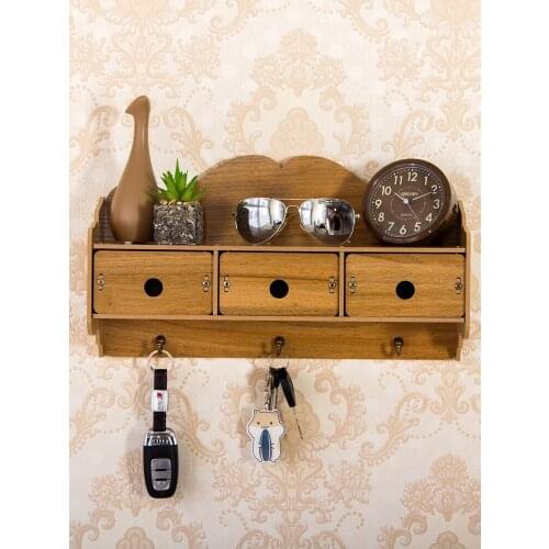 Hall Key Storage Box Hanging Rack Porch Garden Wall Storage Lattice Rack Decoration Wall Hanging Partition Wall Hanging