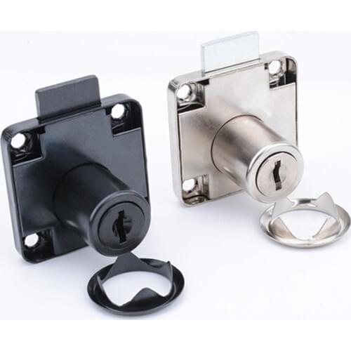 100sets Thicken Zinc Alloy Drawer Lock Durable Desk Wardrobe Furniture Cabinet Lock Core with 2 Keys Security Hardware