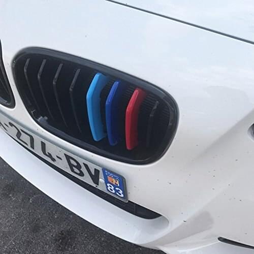 3D Front Grille Trim Strips grill Cover Stickers For 2012-2014 Year BMW F20 F21 8 Grills