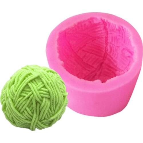 3D Yarn Ball Silicone Aroma Candle Mold Soap Gypsum Clay Making DIY Cake Baking E15B